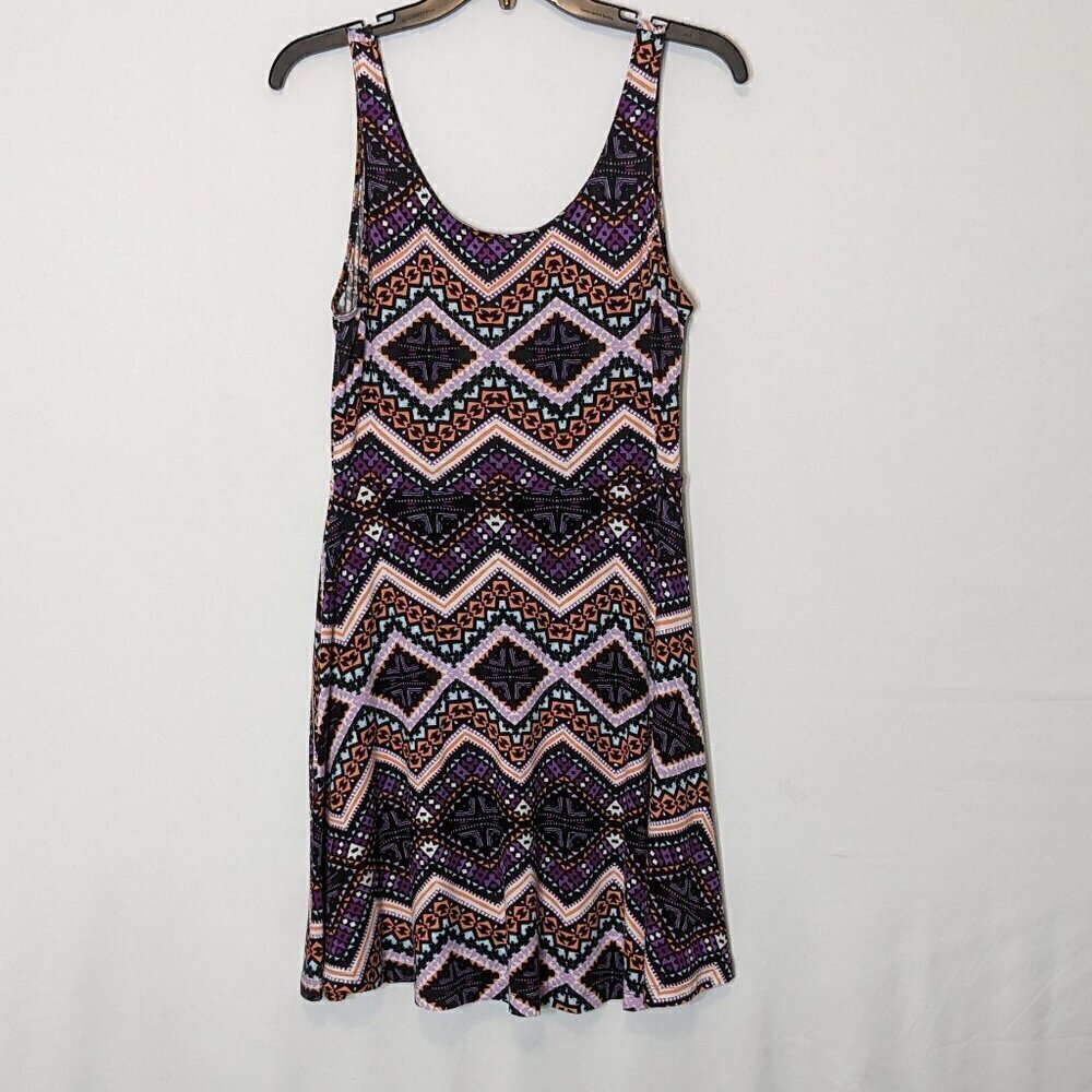 EXPRESS Multi Colored Sleeveless Short Tank Dress; Size M